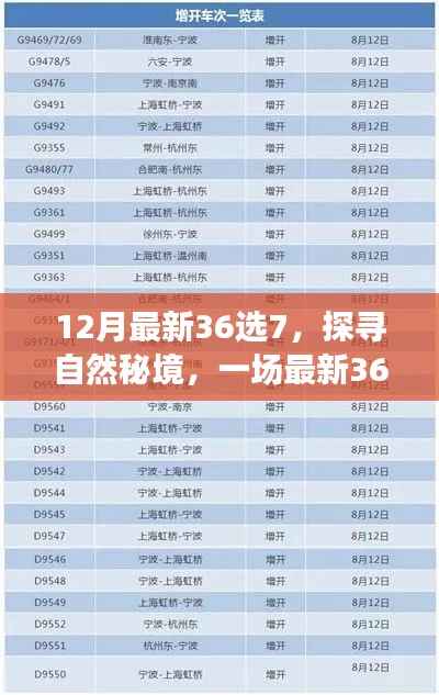 探寻自然秘境,最新36选7的心灵之旅